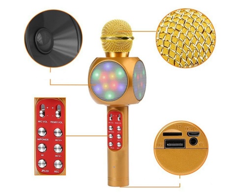 Concord C-793M BT / TF / USB LED Karaoke Mikrofon